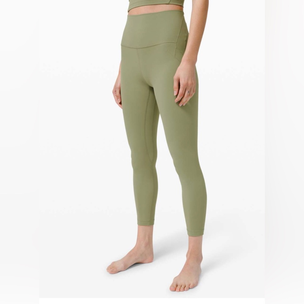 lululemon nulu high rise yoga pant in rosemary green